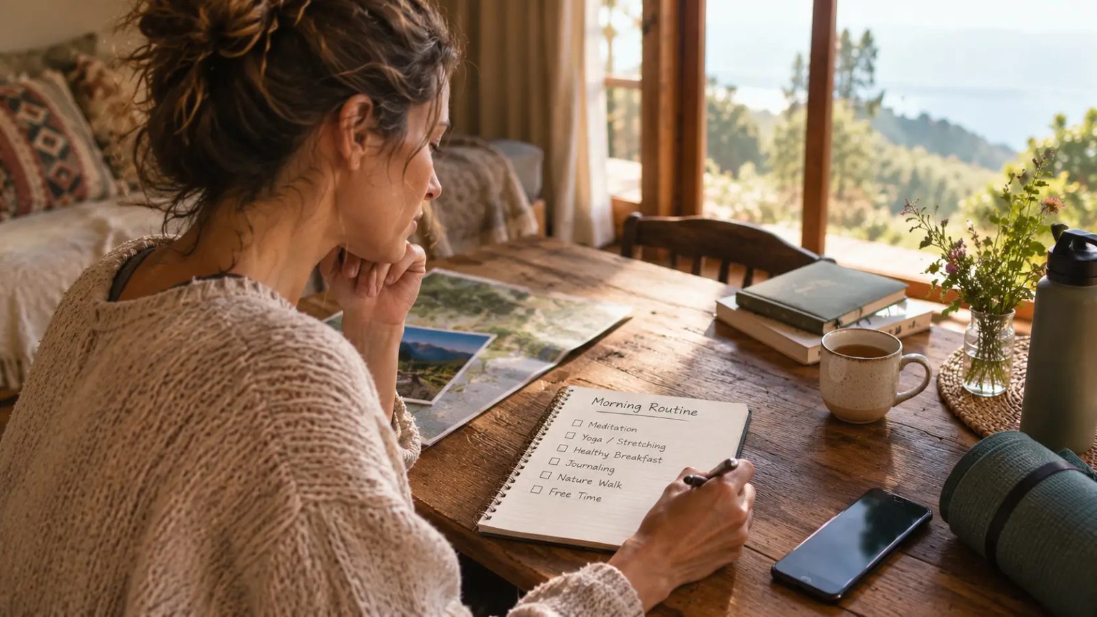 Solo Retreat Morning planning
